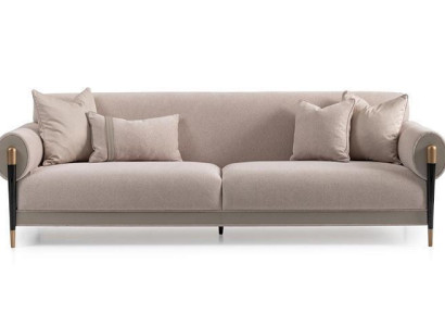 Fabric Sofa Three Seater Sofa 3 Seater Upholstered Sofa Modern Design Beige new